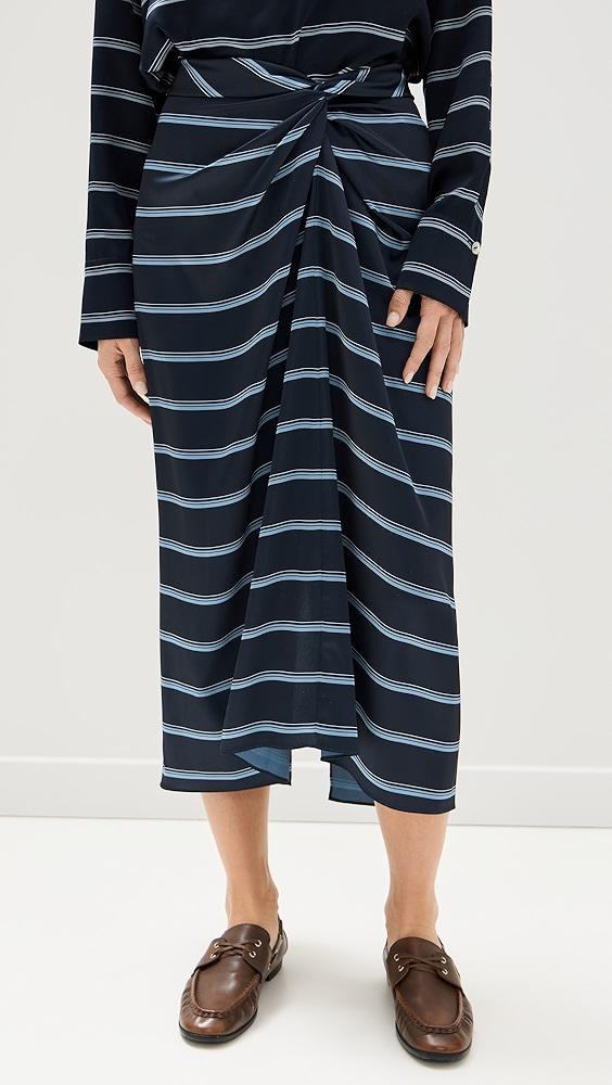 Vince Rugby Stripe Gathered Skirt | Shopbop Product Image