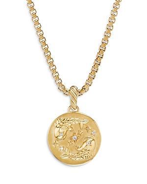 Womens Zodiac Amulet In 18K Yellow Gold With Diamonds Product Image