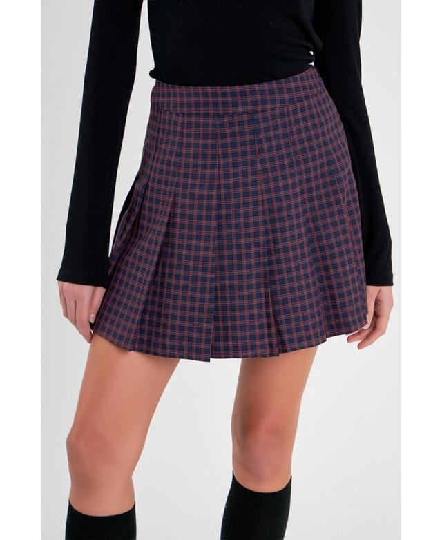 English Factory Pleated Check Skort Product Image