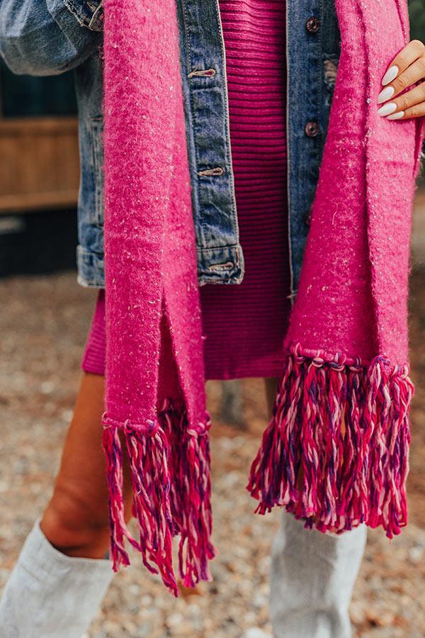 Keeping Cozy Scarf In Violet Product Image