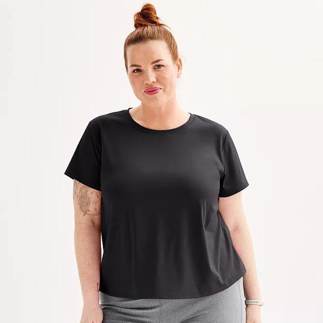 Plus Size Tek Gear Essential Soft Tee, Womens Maiti Pink Product Image