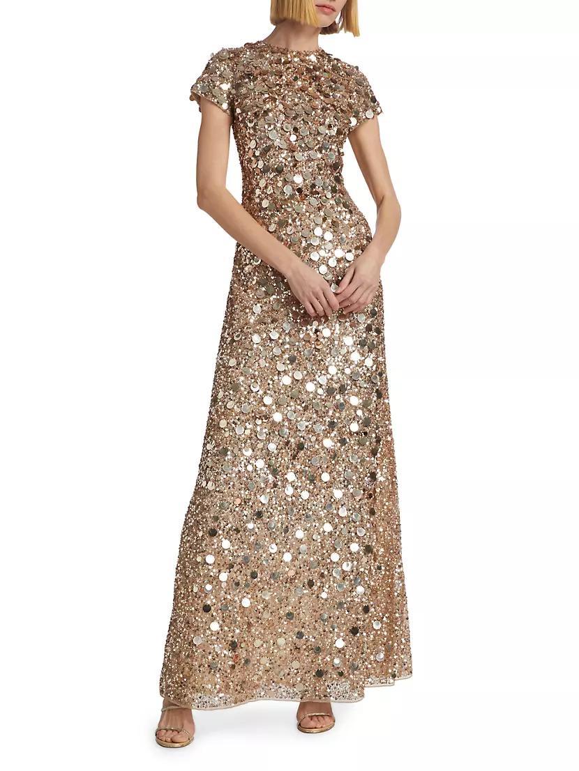 Tippi Short-Sleeve Sequin Gown Product Image