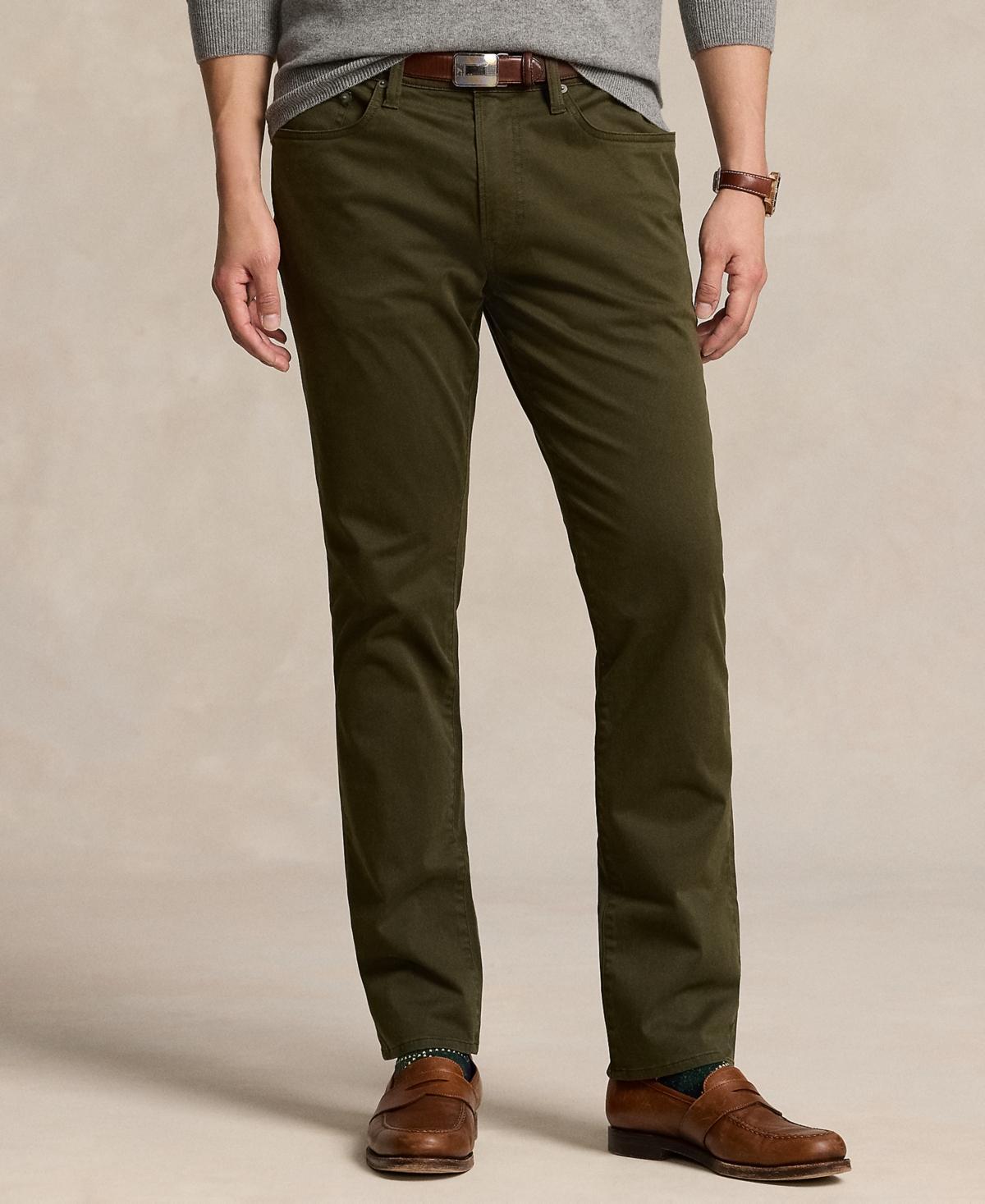 POLO RALPH LAUREN Men's Varick Slim Straight Stretch Sateen Pants In Green Product Image