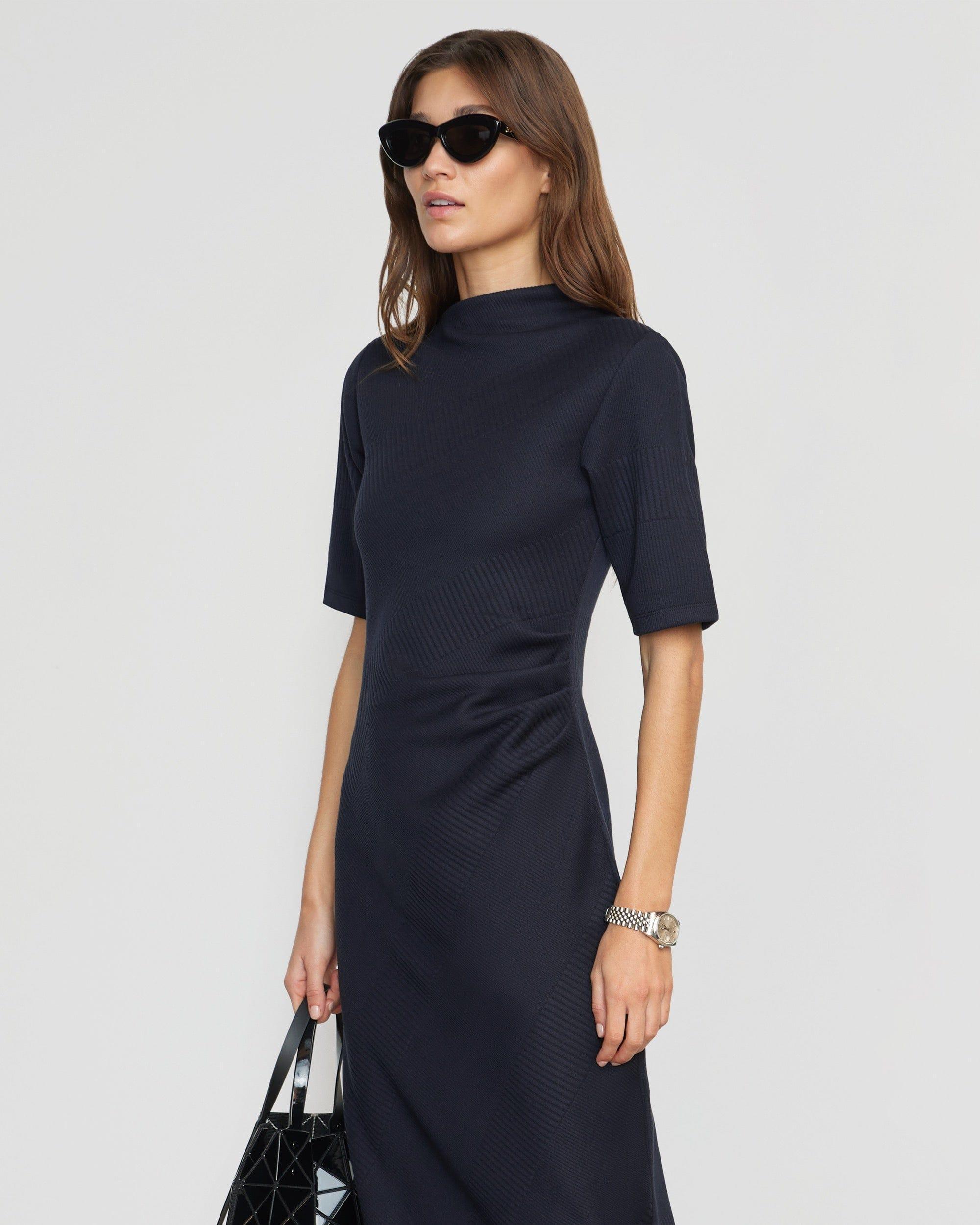 Evie Ribbed-Knit Jersey Dress Product Image