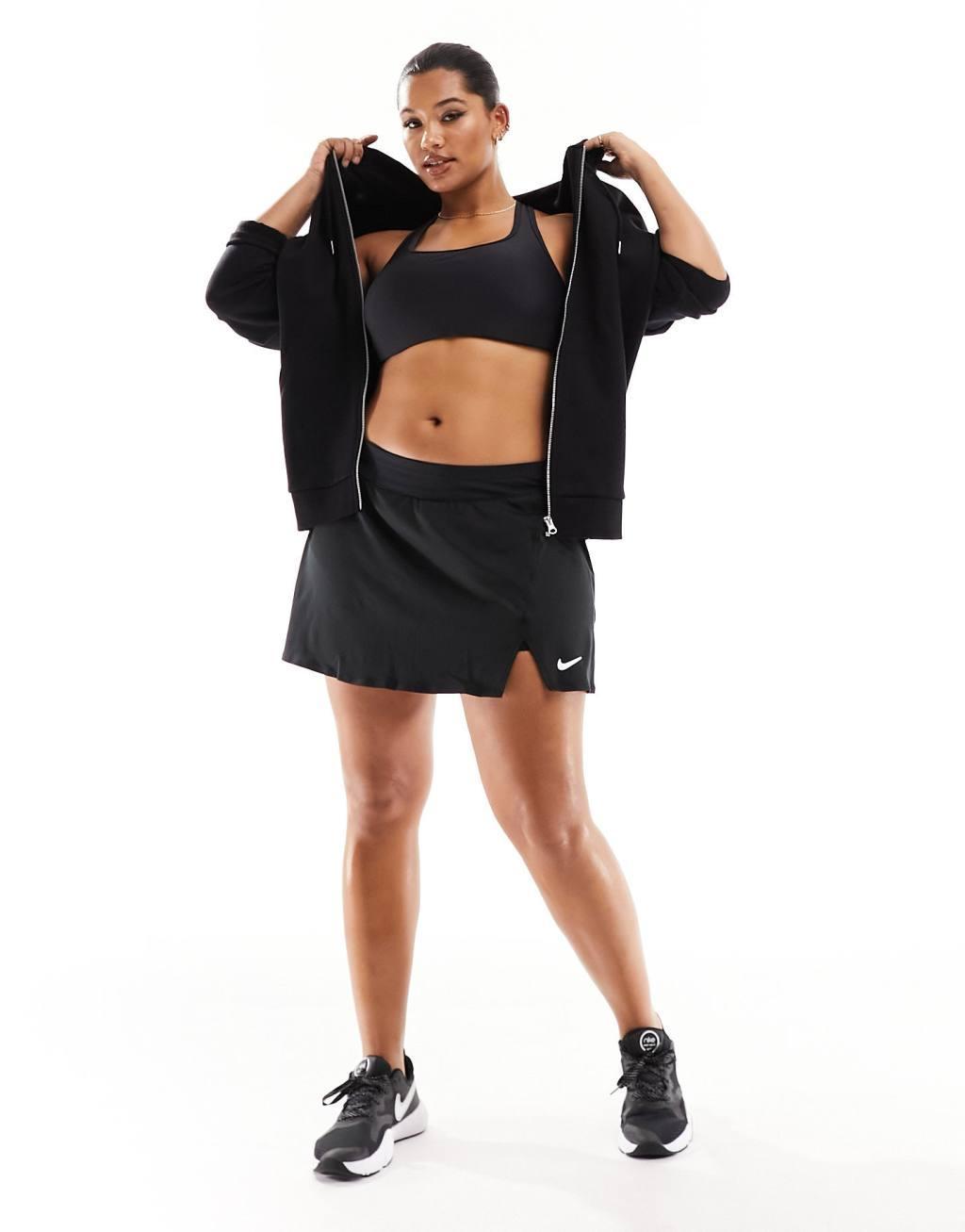 Nike Tennis Dri-FIT Plus Victory skirt in black product image