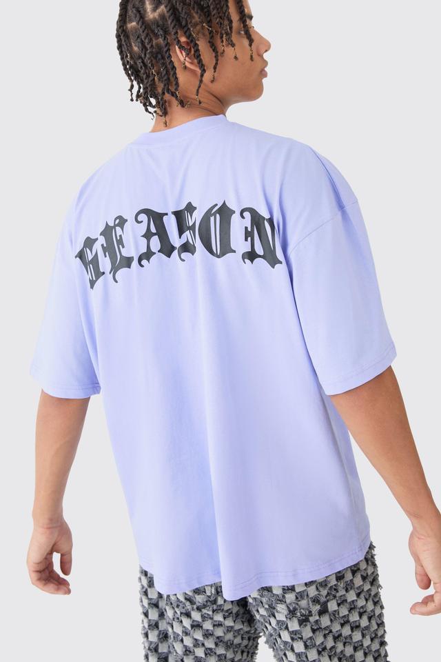 Oversized Gothic Season Back Print T-shirt | boohooMAN USA Product Image