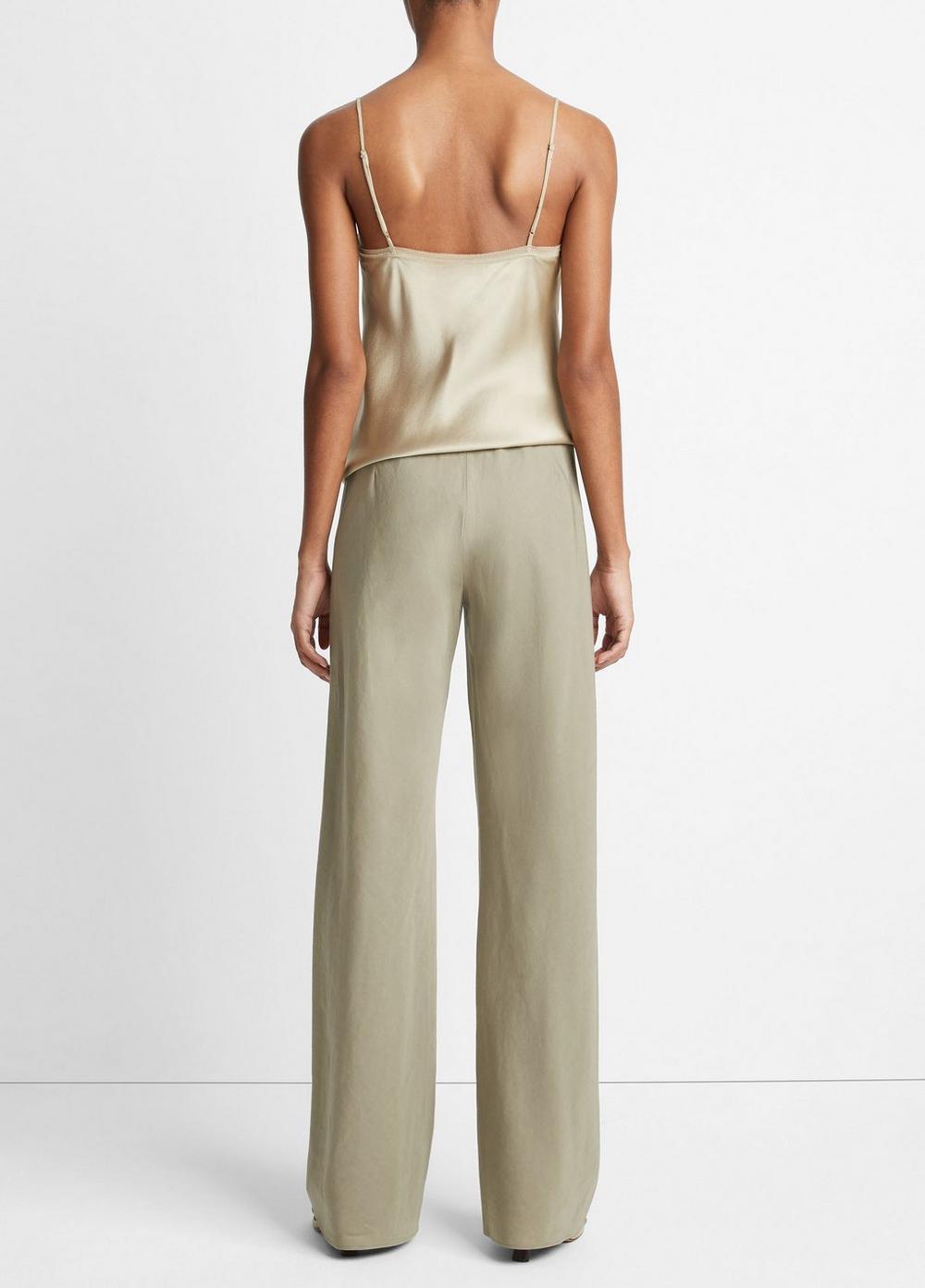 Cotton-Blend High-Waist Bias Pant Product Image