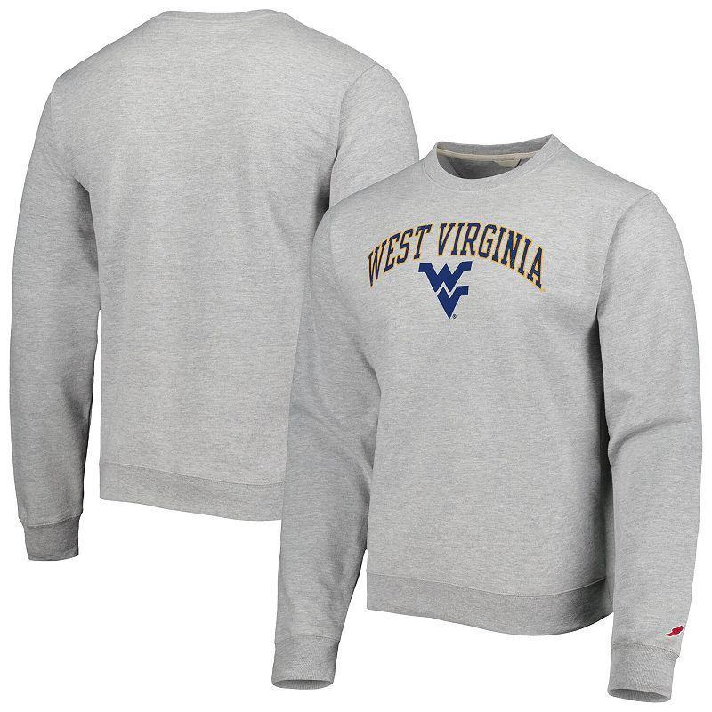 Mens League Collegiate Wear Gray West Virginia Mountaineers 1965 Arch Essential Fleece Pullover Sweatshirt Product Image