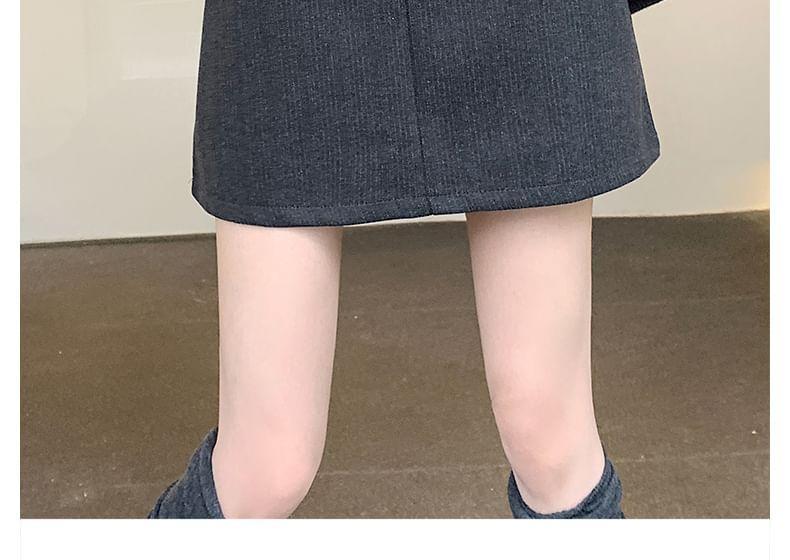 High Rise Plain Mini A-Line Skirt Product Image