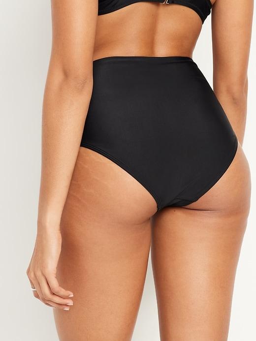 High-Waisted French-Cut Bikini Swim Bottoms Product Image