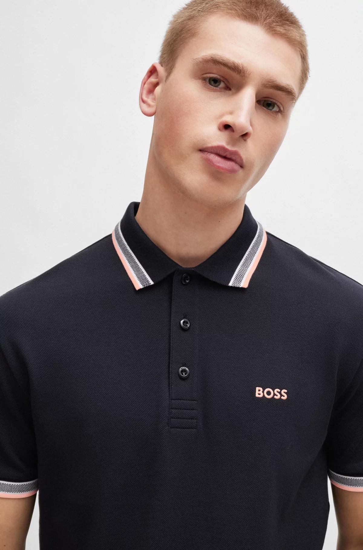 BOSS Paddy Polo with Contrast Logo Details Male Product Image