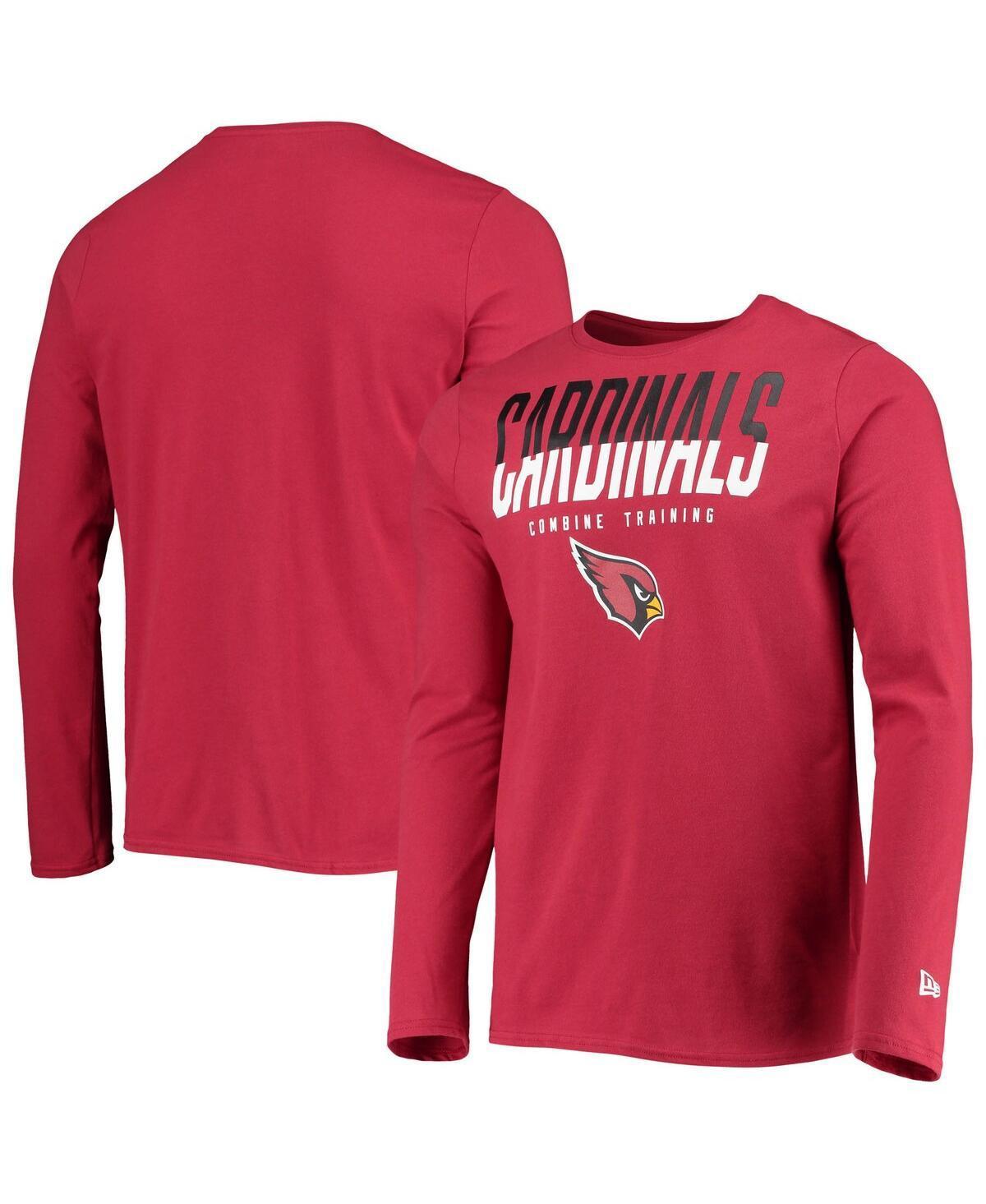 Mens New Era Cardinal Arizona Cardinals Combine Authentic Split Line Long Sleeve T-shirt Product Image