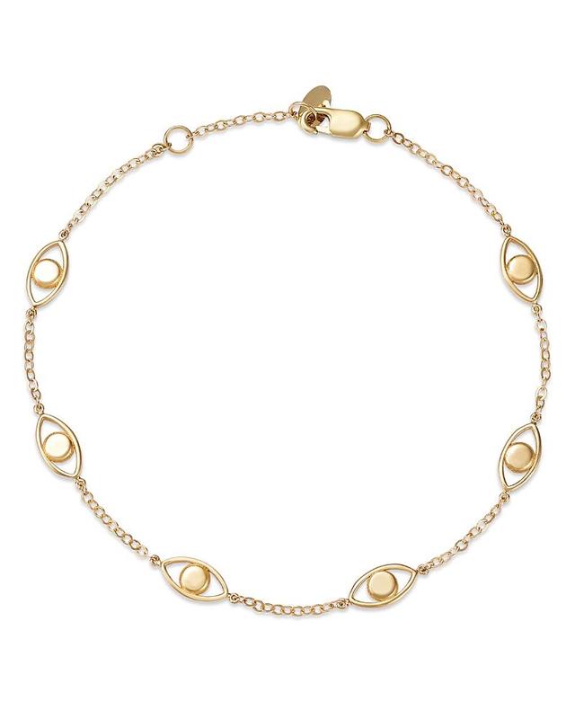 Moon & Meadow 14K Yellow Gold Evil Eye Link Bracelet Product Image