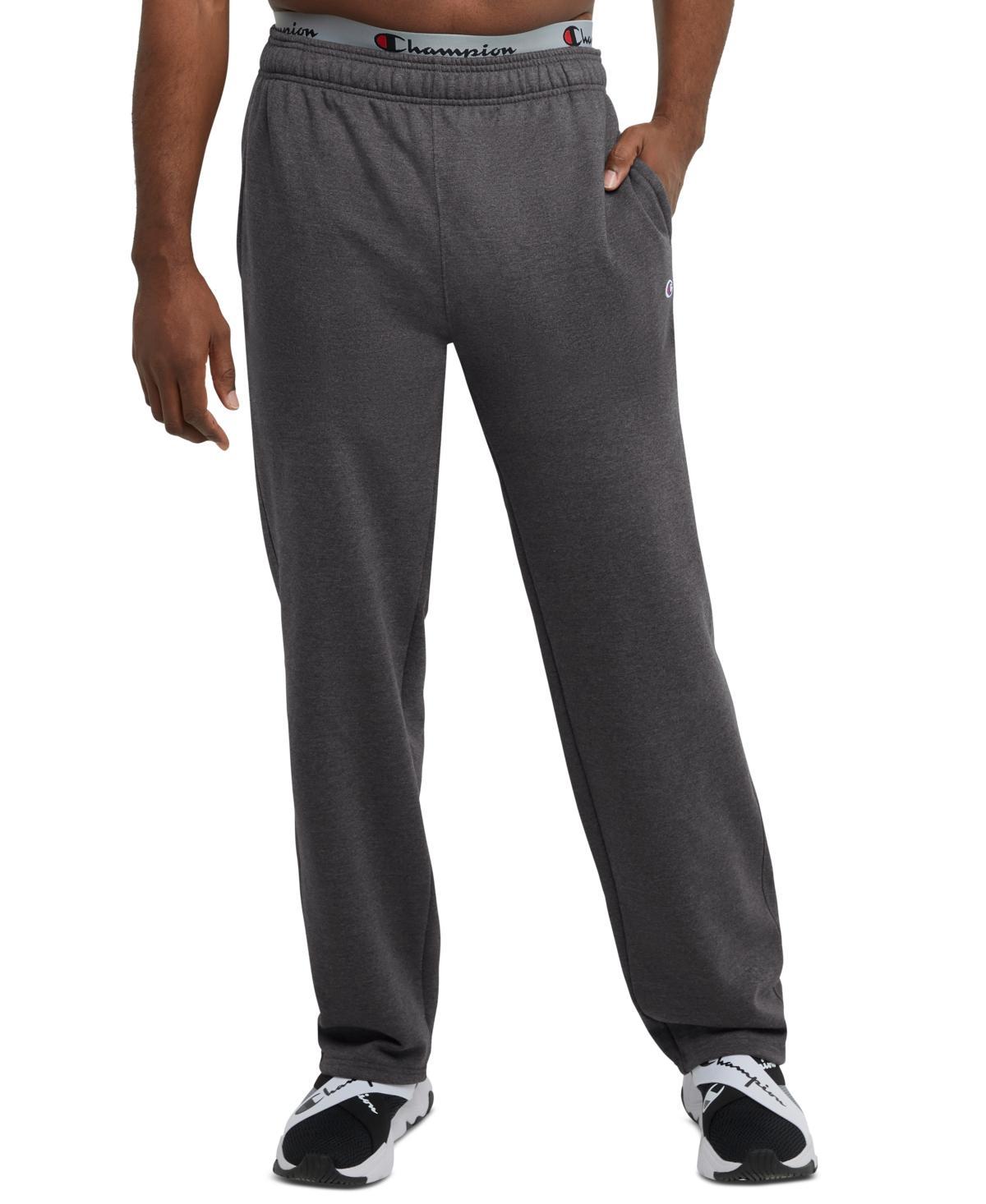 Champion Mens Big & Tall Powerblend Open Bottom Fleece Sweatpants Product Image