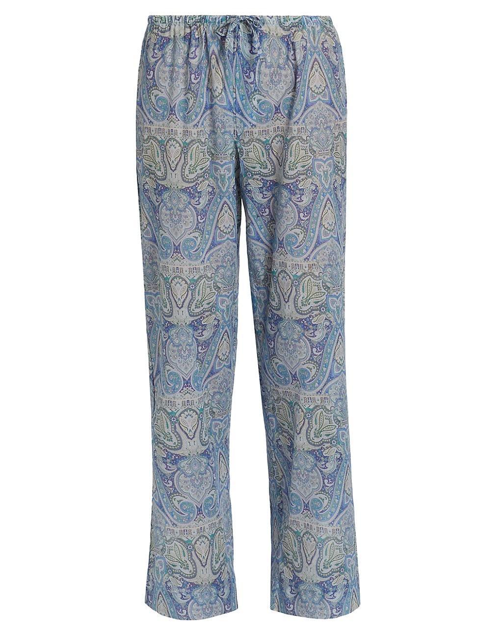 Womens Nahla Paisley Cotton Pajama Pants Product Image