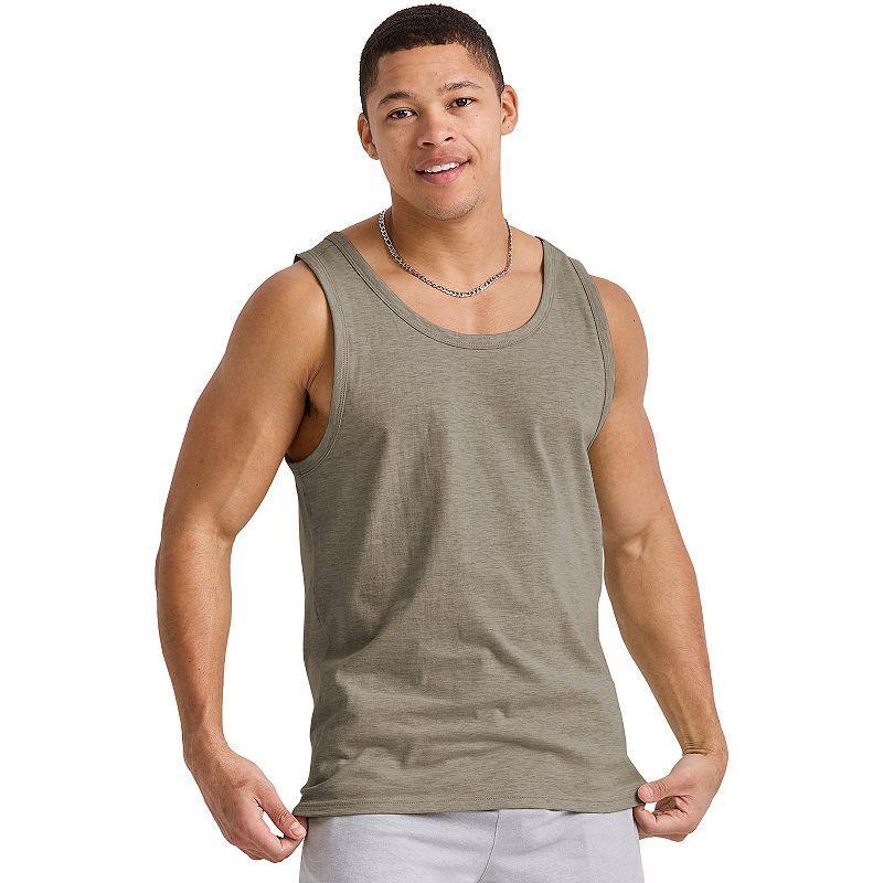 Mens Hanes Originals Tri-blend Tank Black Product Image