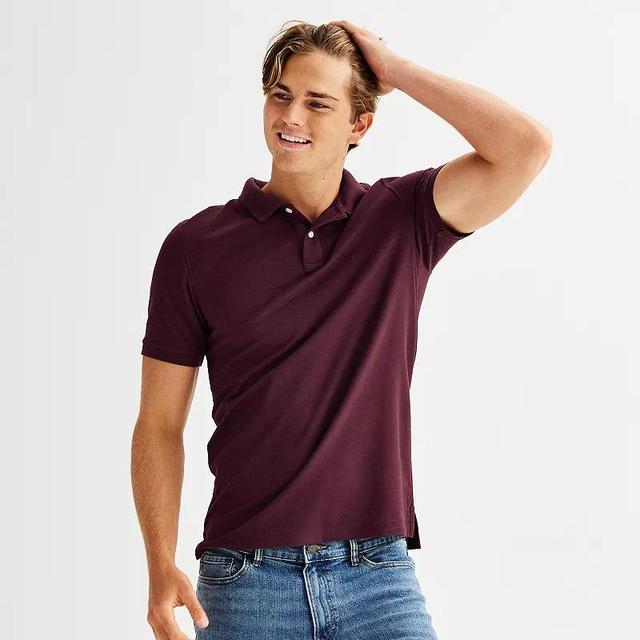 Mens Sonoma Goods For Life Pique Polo Purple Product Image