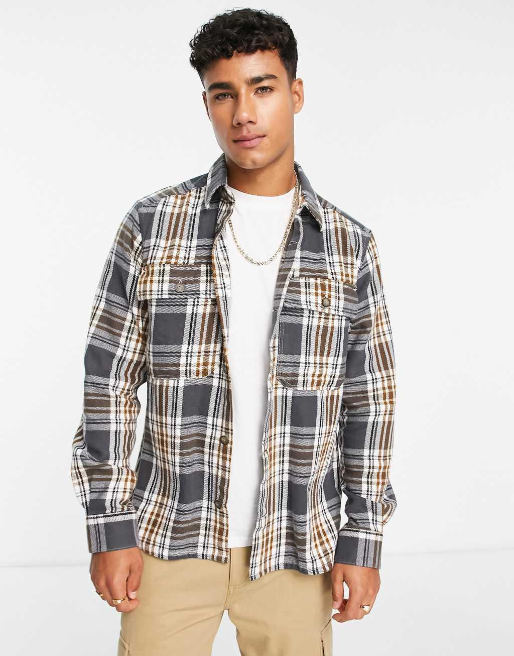 Only & Sons flannel overshirt Product Image