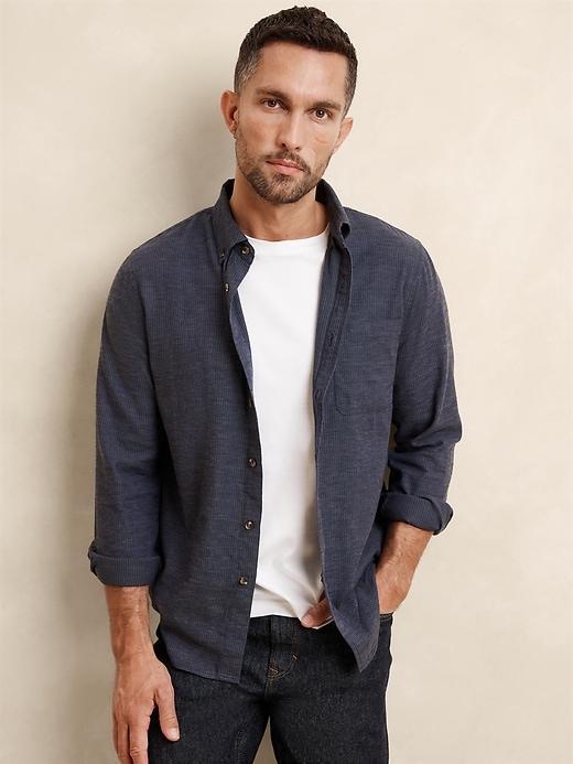 Slim Lightweight Flannel Shirt Product Image