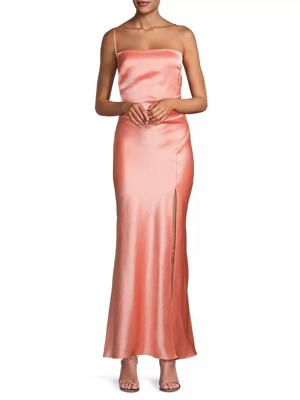 Nadia Satin Maxi Dress Product Image