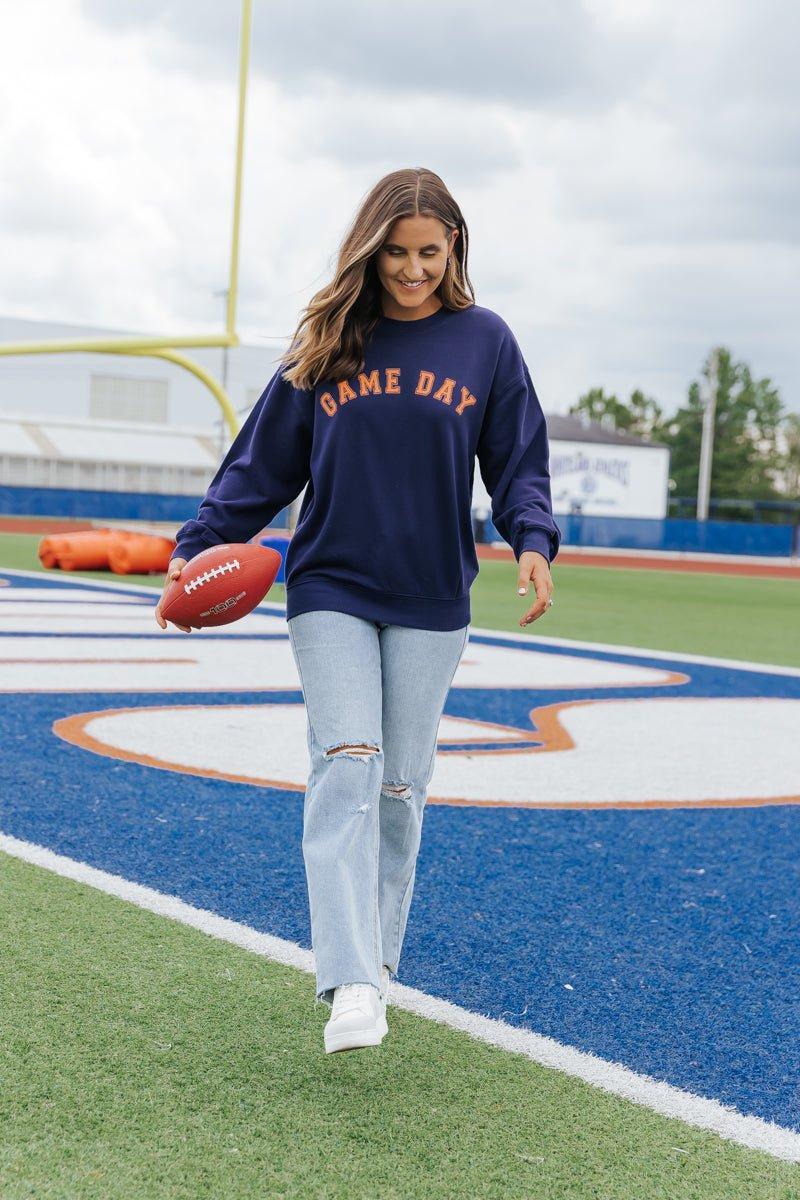 Navy Game Day Sweatshirt Product Image