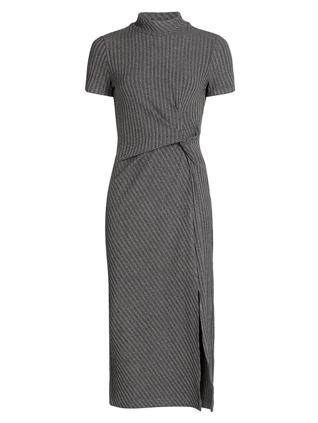 Womens Flint Rib-Knit Midi-Dress Product Image