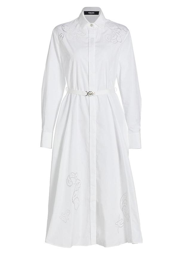 Womens Cotton Poplin Midi-Dress Product Image