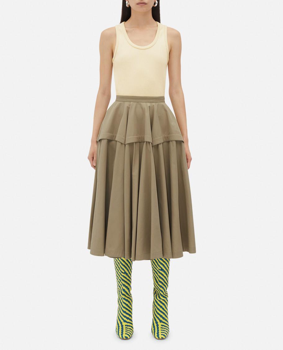 Compact Cotton Skirt In Beige product image