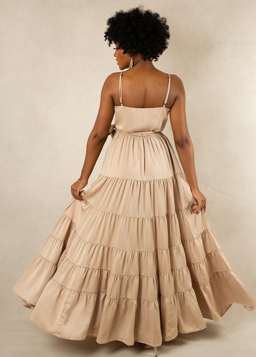 Zayla Dress in Champagne Product Image