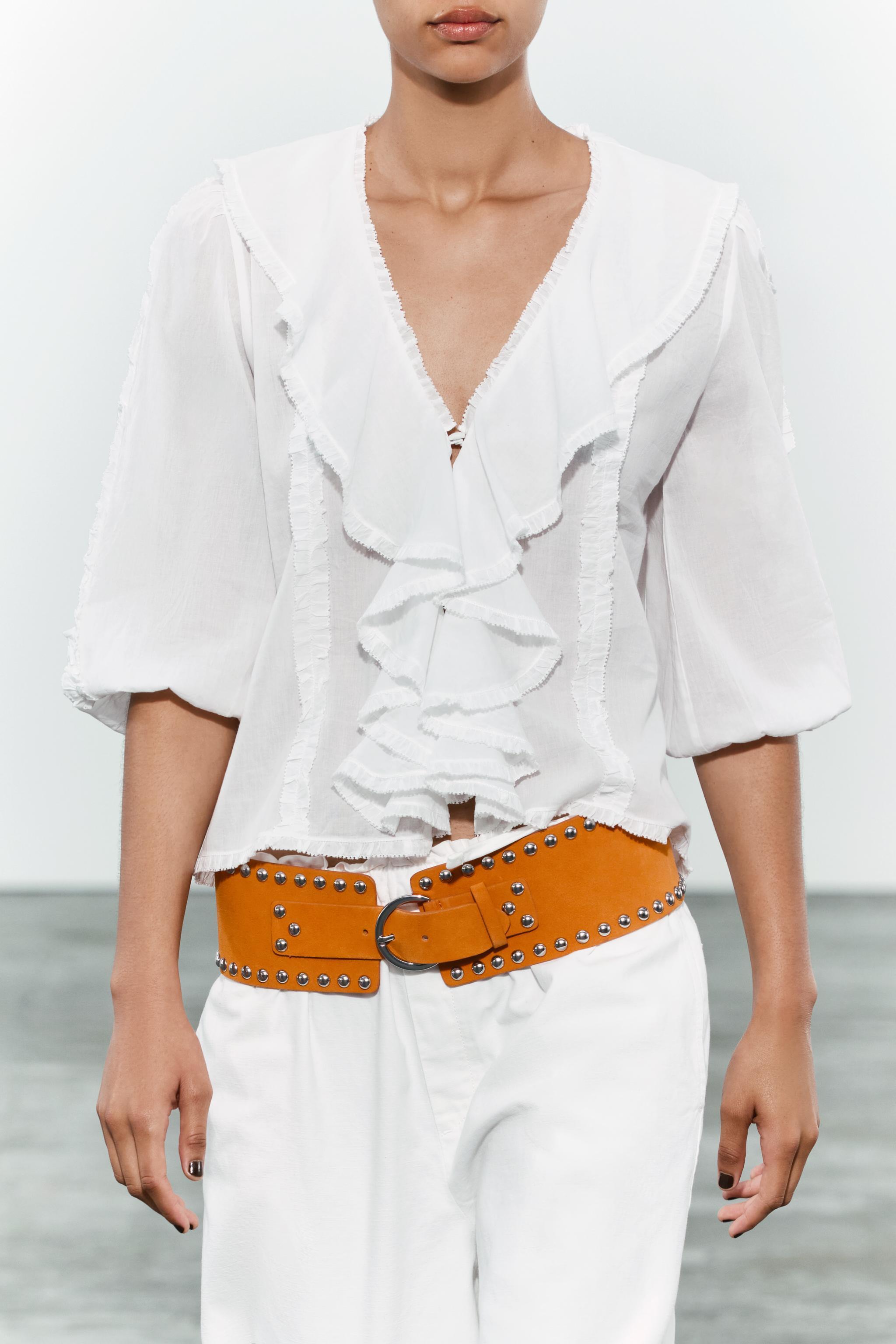 STUDDED LEATHER SASH BELT Product Image