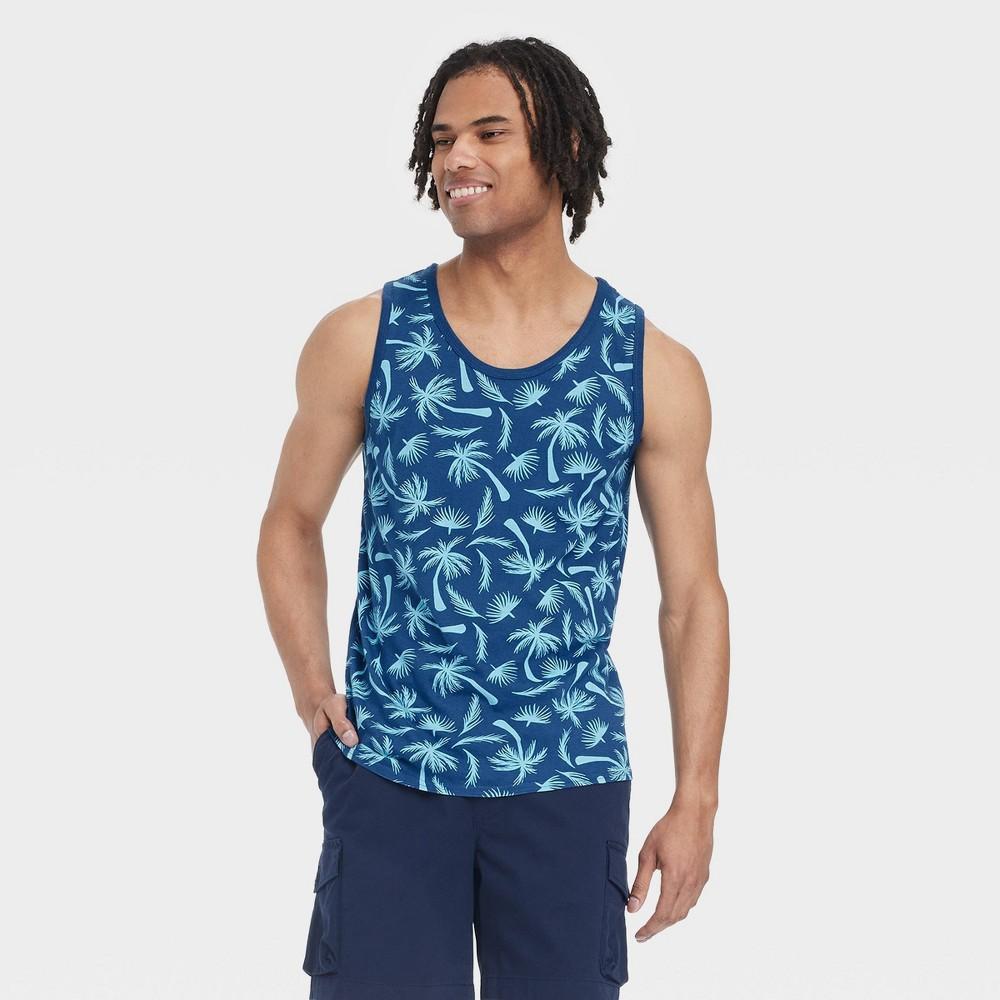 Mens Regular Fit Tank Top - Goodfellow & Co Blue XXL Product Image