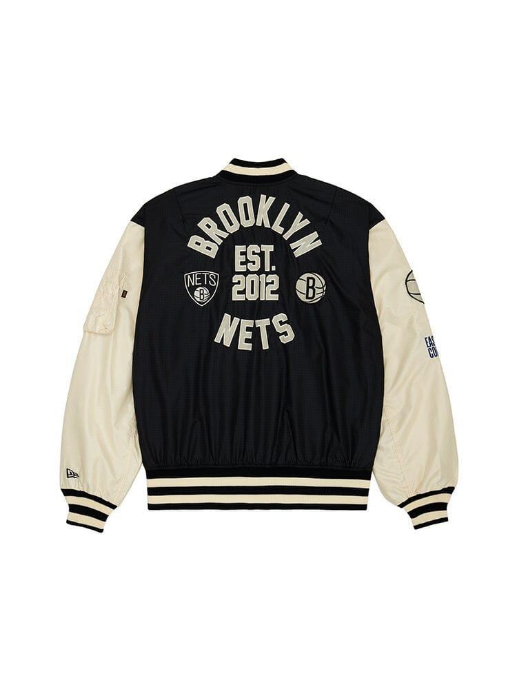 BROOKLYN NETS X ALPHA X NEW ERA L-2B BOMBER JACKET Product Image