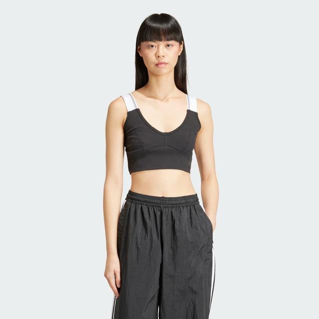 adidas Tape Bra Top Black S Womens Product Image