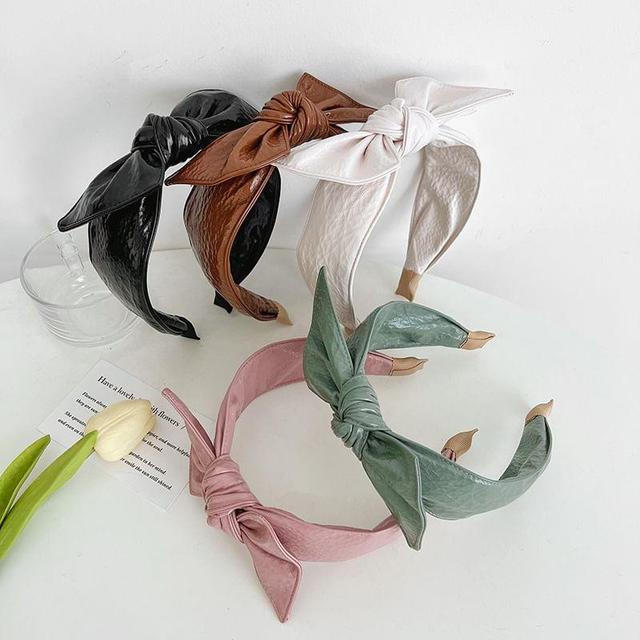 Knot Faux Leather Headband Product Image