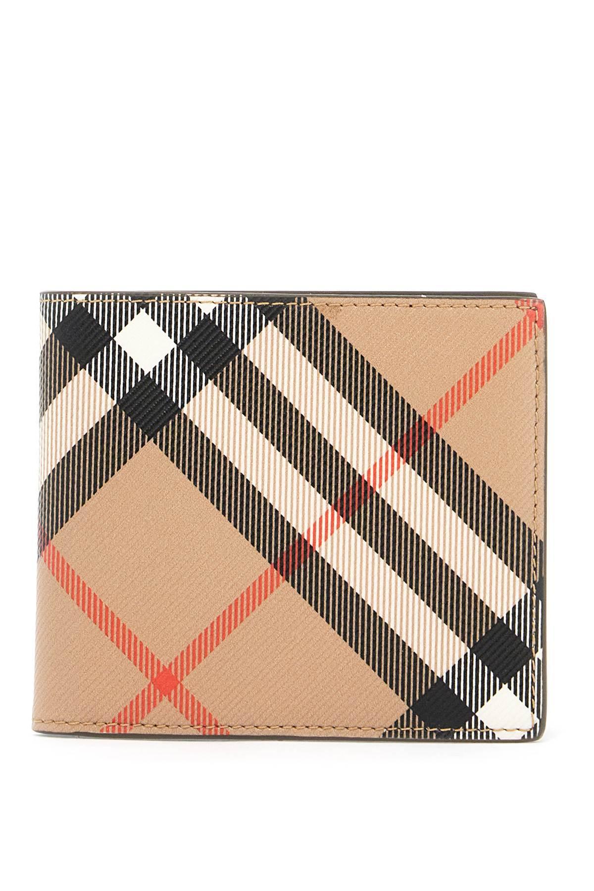 BURBERRY Book Wallet In Coated Canvas Bi-fold Design In Neutral Product Image