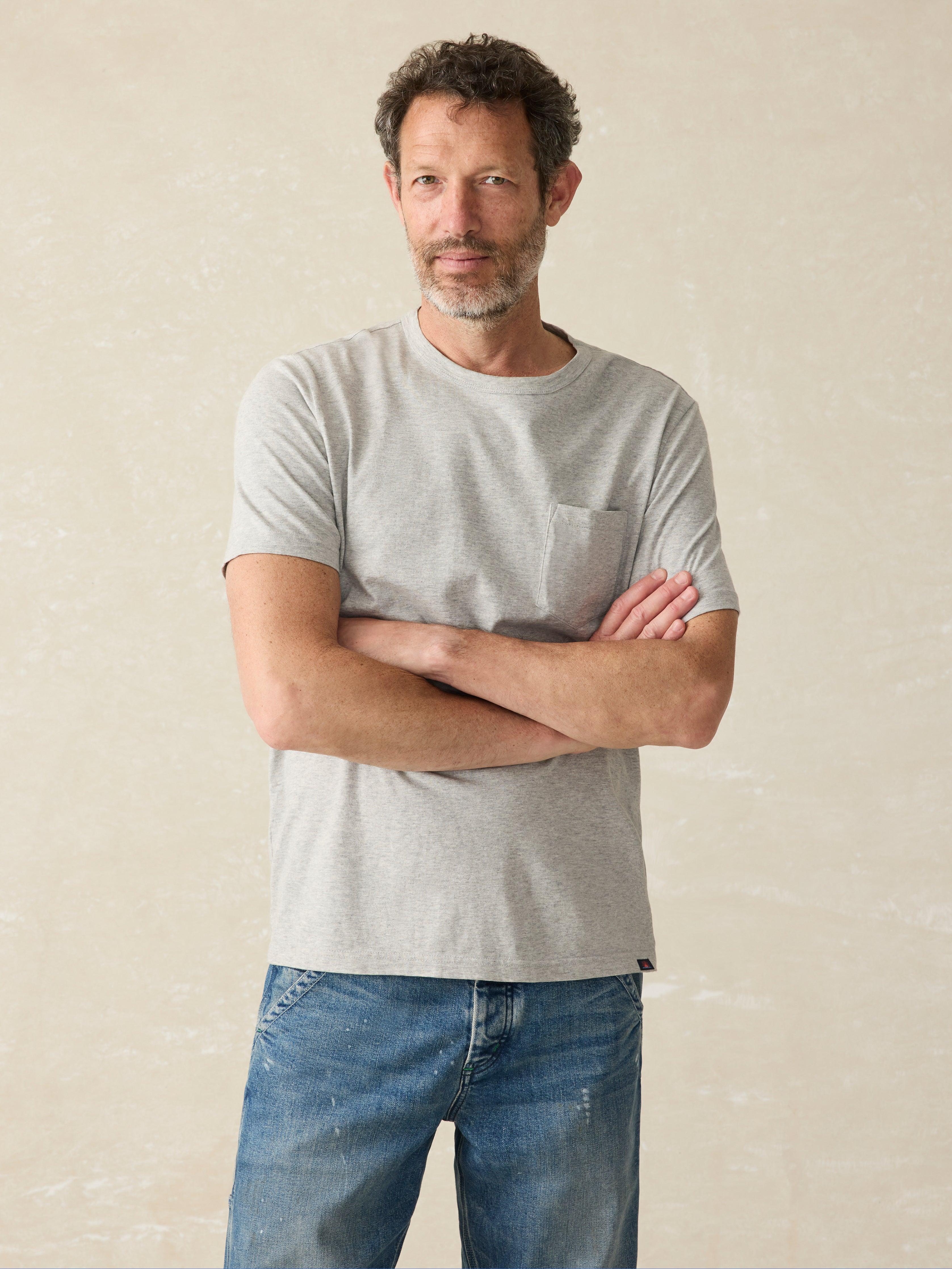 Sunwashed Pocket Tee (Tall) - Heather Grey Male Product Image