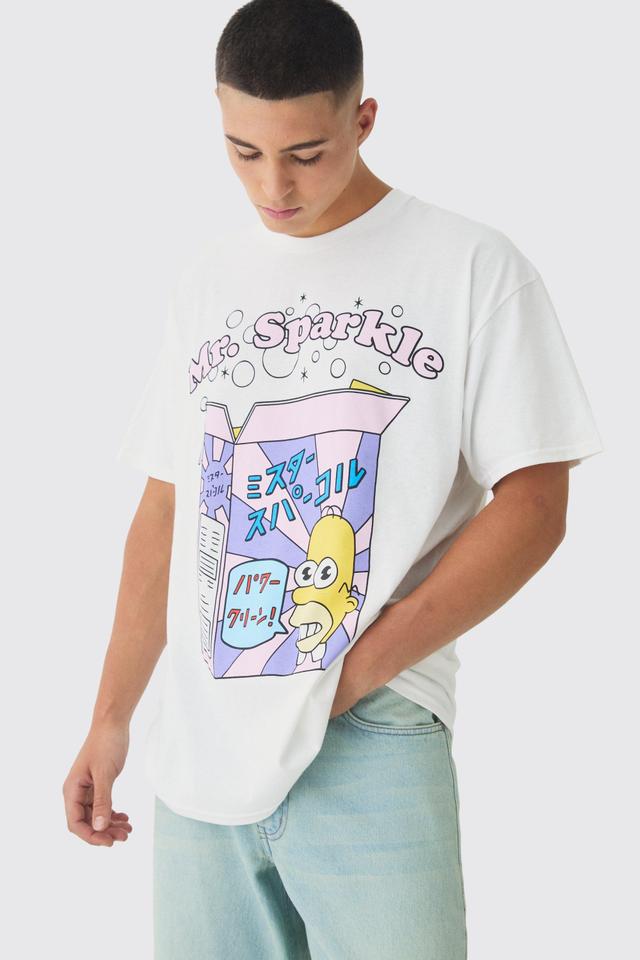 Oversized The Simpsons Anime License Print T-Shirt | boohooMAN USA Product Image