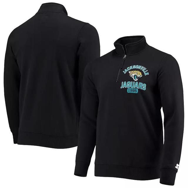 Mens Starter Black Jacksonville Jaguars Heisman Quarter-Zip Jacket Product Image