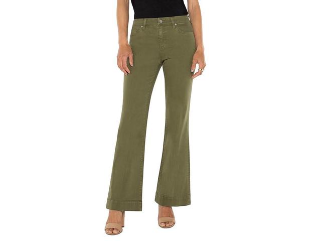 Liverpool Los Angeles Hannah Flare with Wide Hem Mid Rise Slub Stretch Twill in Spanish (Spanish ) Women's Jeans Product Image