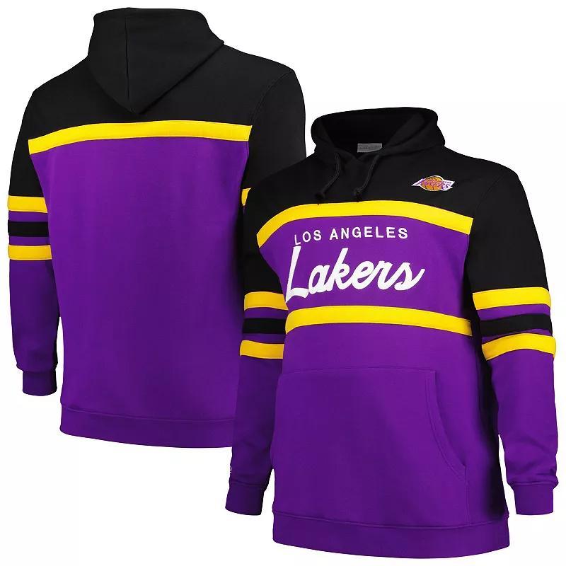 Mens Mitchell & Ness Los Angeles Lakers Big & Tall Hardwood Classics Head Coach Pullover Hoodie Product Image