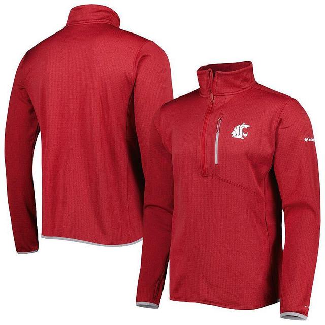 Mens Columbia Crimson Washington State Cougars Park View Omni-Wick Half-Zip Top Product Image