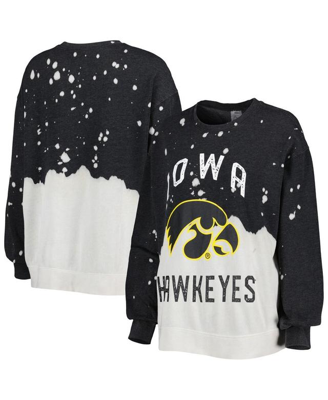 Womens Gameday Couture Black Iowa Hawkeyes Twice As Nice Faded Dip-Dye Pullover Sweatshirt Product Image