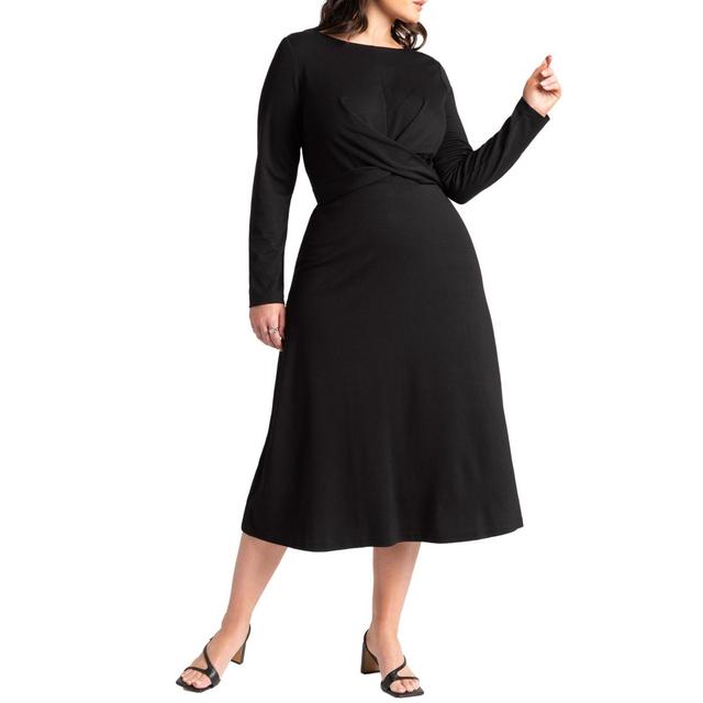 Eloquii Womens Ponte Twist Detail Dress Product Image