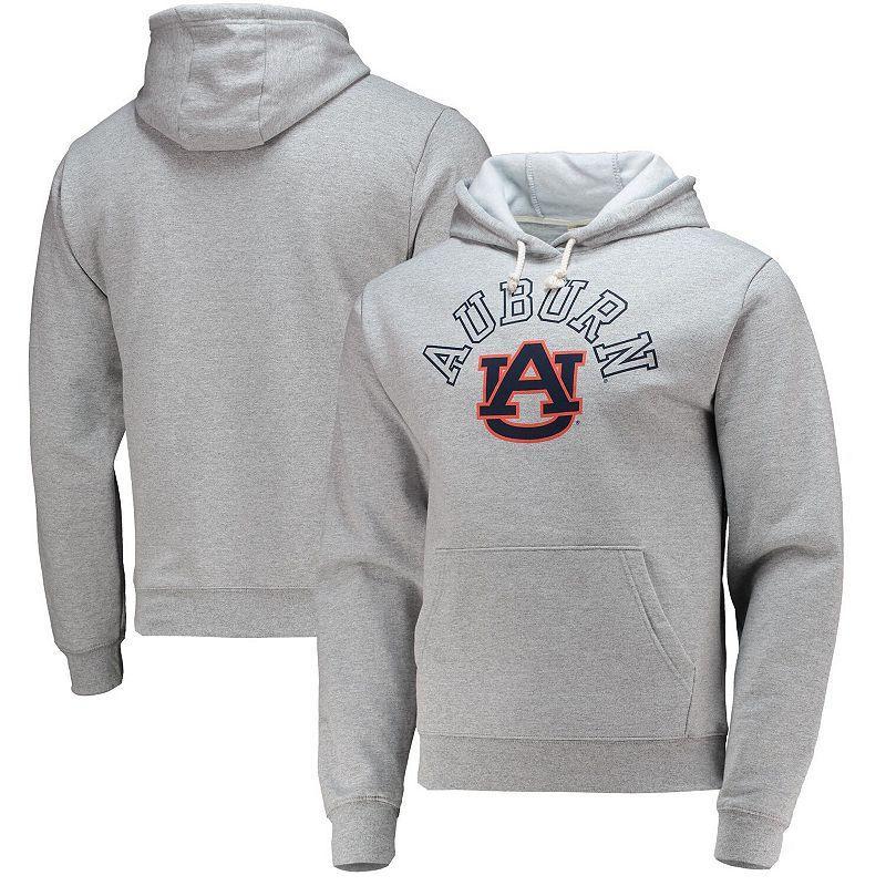 Mens League Collegiate Wear Heathered Gray Auburn Tigers Seal Neuvo Essential Fleece Pullover Hoodie Product Image