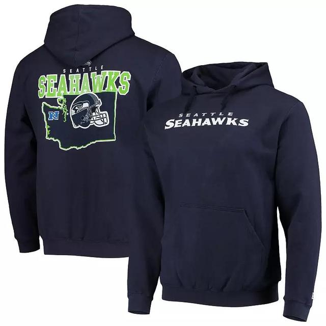 Mens New Era College Seattle Seahawks Local Pack Pullover Hoodie Blue Product Image