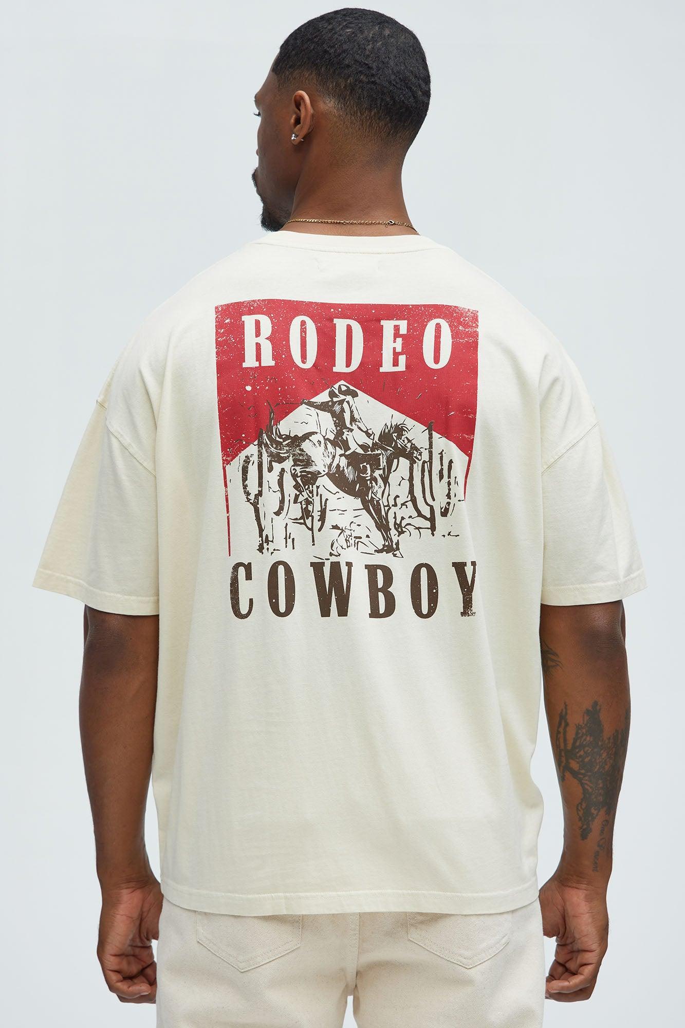 Rodeo Cowboy Oversized Short Sleeve Tee - Cream product image