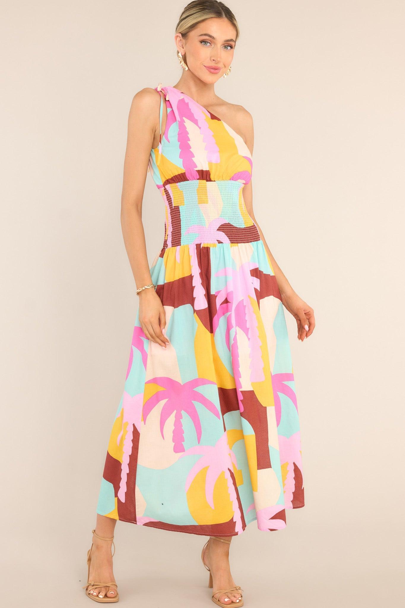 MINKPINK Palmera Multi Print Midi Dress Product Image