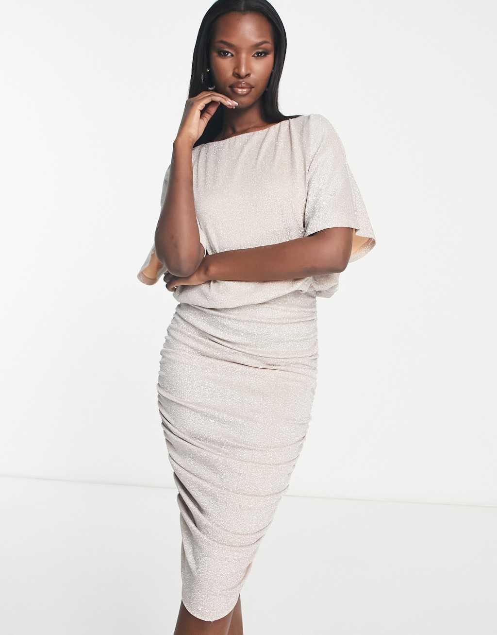 AX Paris ruched midi dress Product Image