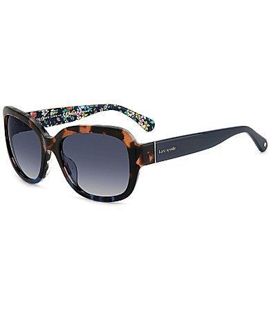 kate spade new york Womens Polarized Layne Havana Square Sunglasses Product Image