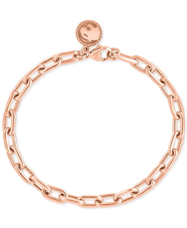 Effy Mens Polished Link Bracelet in 14k Rose Gold-Plated Sterling Silver Product Image